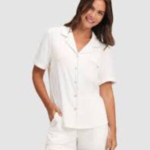 Cozy Earth Bamboo PJ Set – Ultra Soft, Cooling & Stretchy (XL, White) - 0113